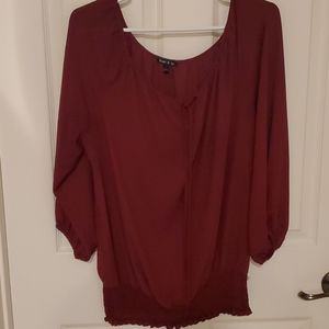 Elastic waist blouse